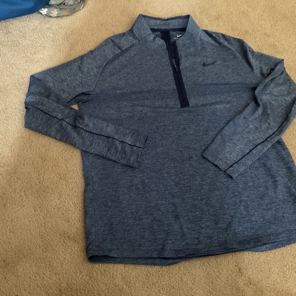Nike Golf Sweater Dri-Fit 1/4 Zip size L Blue Mottled